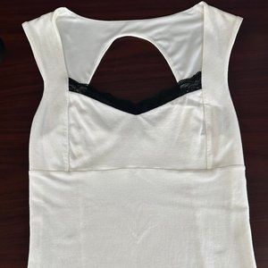 Express scoop neck backless tank top